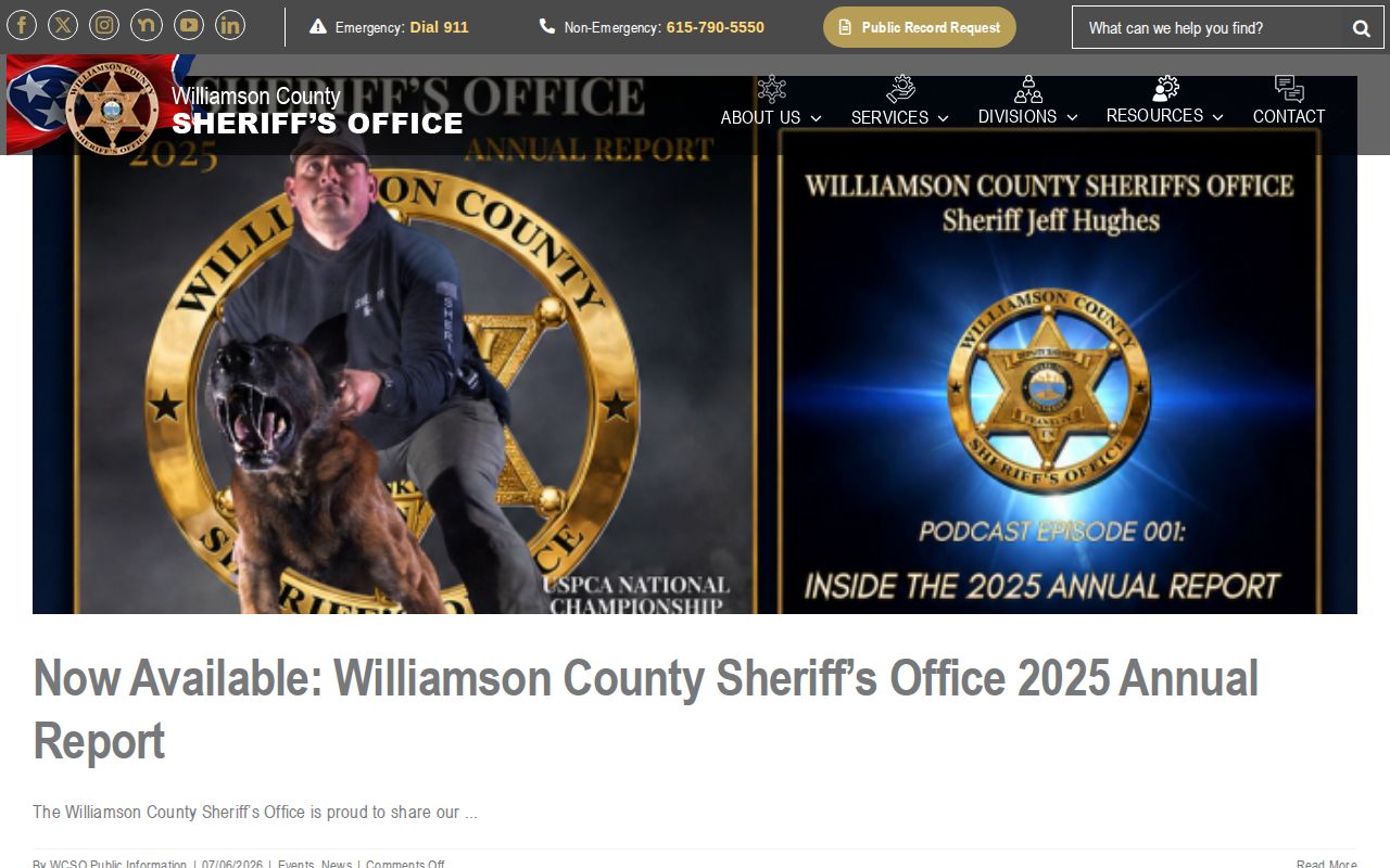Williamson County Sheriff news archive used for multi-day arrest reports